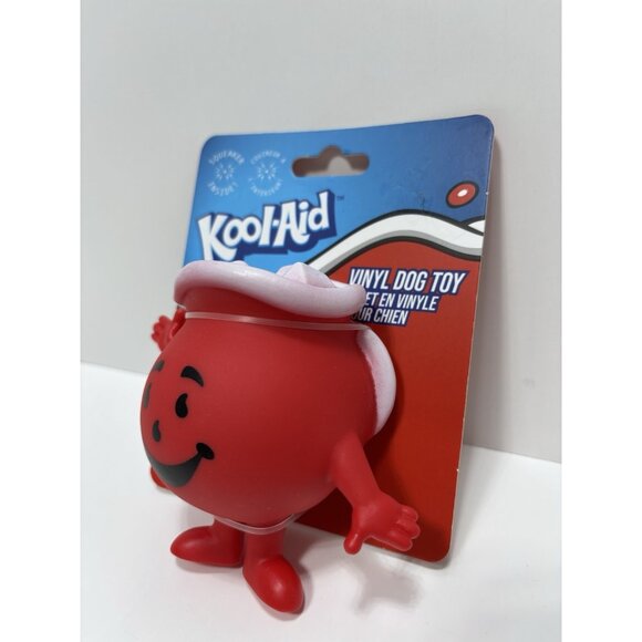 Koolmaid Vinyl Dog Toy Red Squeaky Pitcher Shaped Logo Style Fun Pet Play - Picture 5 of 6